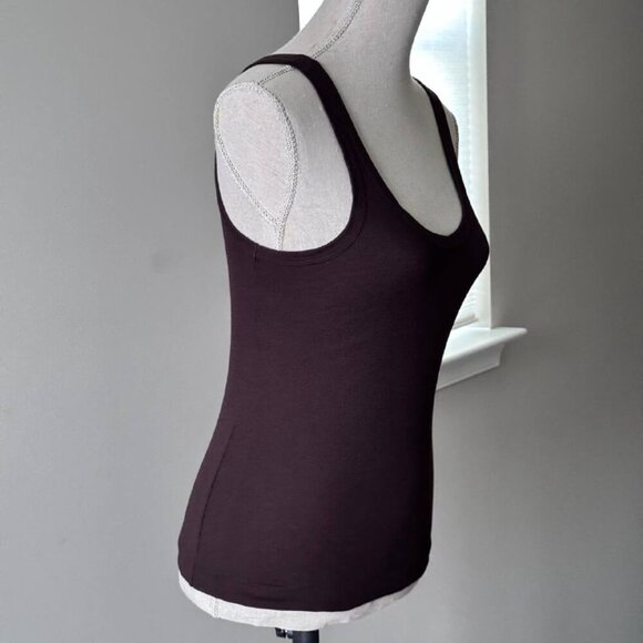 BANANA REPUBLIC Cotton Blend Sexy Tank Top in Chocolate Brown - Size Small - Picture 5 of 7